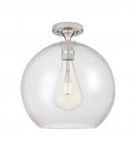 Innovations Lighting 434-1F-SN-G124-12 - Crown Point - 1 Light - 12 inch - Satin Nickel - Flush Mount