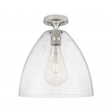 Innovations Lighting 434-1F-SN-GBD-124 - Crown Point - 1 Light - 12 inch - Satin Nickel - Flush Mount