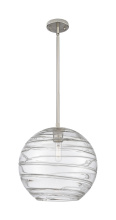 Innovations Lighting 434-1S-SN-G1213-12CL - Crown Point - 1 Light - 12 inch - Satin Nickel - Pendant
