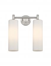 Innovations Lighting 434-2W-SN-G434-12WH - Crown Point - 2 Light - 14 inch - Satin Nickel - Bath Vanity Light