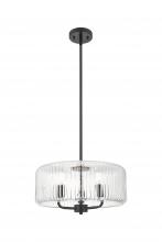 Innovations Lighting 436-3S-BK-G436-16CL - Windsor - 3 Light - 16 inch - Matte Black - Stem hung - Pendant