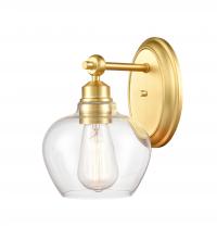 Innovations Lighting 438-1W-SG-G4382 - Amina - 1 Light - 7 inch - Satin Gold - Bath Vanity Light