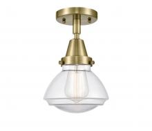 Innovations Lighting 447-1C-AB-G322 - Olean - 1 Light - 7 inch - Antique Brass - Flush Mount