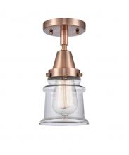 Innovations Lighting 447-1C-AC-G182S - Canton - 1 Light - 6 inch - Antique Copper - Flush Mount