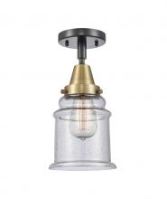 Innovations Lighting 447-1C-BAB-G184 - Canton - 1 Light - 6 inch - Black Antique Brass - Flush Mount