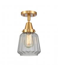 Innovations Lighting 447-1C-SG-G142 - Chatham - 1 Light - 7 inch - Satin Gold - Flush Mount