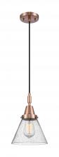 Innovations Lighting 447-1P-AC-G44 - Cone - 1 Light - 8 inch - Antique Copper - Mini Pendant