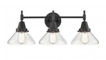 Innovations Lighting 447-3W-BK-SDY-LED - Caden - 3 Light - 26 inch - Matte Black - Bath Vanity Light