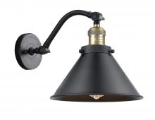 Innovations Lighting 515-1W-BAB-M10-BK - Briarcliff - 1 Light - 10 inch - Black Antique Brass - Sconce
