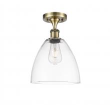 Innovations Lighting 516-1C-AB-GBD-92 - Bristol - 1 Light - 9 inch - Antique Brass - Semi-Flush Mount