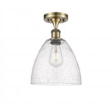 Innovations Lighting 516-1C-AB-GBD-94 - Bristol - 1 Light - 9 inch - Antique Brass - Semi-Flush Mount