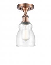 Innovations Lighting 516-1C-AC-G394 - Ellery - 1 Light - 5 inch - Antique Copper - Semi-Flush Mount