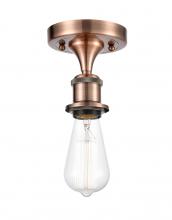 Innovations Lighting 516-1C-AC - Bare Bulb - 1 Light - 5 inch - Antique Copper - Semi-Flush Mount