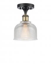 Innovations Lighting 516-1C-BAB-G412 - Dayton - 1 Light - 6 inch - Black Antique Brass - Semi-Flush Mount