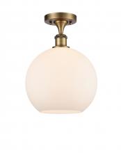 Innovations Lighting 516-1C-BB-G121-10 - Athens - 1 Light - 10 inch - Brushed Brass - Semi-Flush Mount