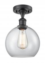 Innovations Lighting 516-1C-BK-G122C-8CL - Athens - 1 Light - 8 inch - Matte Black - Semi-Flush Mount