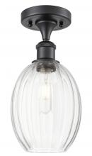 Innovations Lighting 516-1C-BK-G459-6CL - Preston Bulb - 1 Light - 6 inch - Matte Black - Semi-Flush Mount