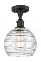 Innovations Lighting 516-1C-OB-G1213-8 - Athens Deco Swirl - 1 Light - 8 inch - Oil Rubbed Bronze - Semi-Flush Mount