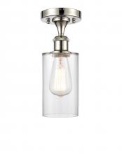 Innovations Lighting 516-1C-PN-G802 - Clymer - 1 Light - 4 inch - Polished Nickel - Semi-Flush Mount