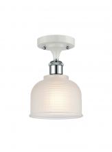 Innovations Lighting 516-1C-WPC-G411 - Dayton - 1 Light - 6 inch - White Polished Chrome - Semi-Flush Mount