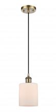 Innovations Lighting 516-1P-AB-G111 - Cobbleskill - 1 Light - 5 inch - Antique Brass - Cord hung - Mini Pendant