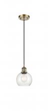 Innovations Lighting 516-1P-AB-G124-6 - Athens - 1 Light - 6 inch - Antique Brass - Cord hung - Mini Pendant