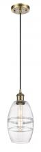 Innovations Lighting 516-1P-AB-G557-6CL - Vaz - 1 Light - 6 inch - Antique Brass - Cord hung - Mini Pendant