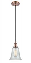 Innovations Lighting 516-1P-AC-G2812 - Hanover - 1 Light - 6 inch - Antique Copper - Cord hung - Mini Pendant