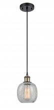 Innovations Lighting 516-1P-BAB-G105 - Belfast - 1 Light - 6 inch - Black Antique Brass - Cord hung - Mini Pendant