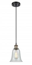 Innovations Lighting 516-1P-BAB-G2812 - Hanover - 1 Light - 6 inch - Black Antique Brass - Cord hung - Mini Pendant