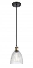 Innovations Lighting 516-1P-BAB-G382 - Castile - 1 Light - 6 inch - Black Antique Brass - Cord hung - Mini Pendant