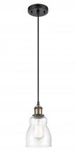 Innovations Lighting 516-1P-BAB-G394 - Ellery - 1 Light - 5 inch - Black Antique Brass - Cord hung - Mini Pendant