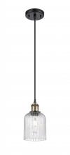 Innovations Lighting 516-1P-BAB-G559-5SDY - Bridal Veil - 1 Light - 5 inch - Black Antique Brass - Cord hung - Mini Pendant