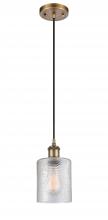 Innovations Lighting 516-1P-BB-G112 - Cobbleskill - 1 Light - 5 inch - Brushed Brass - Cord hung - Mini Pendant