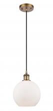 Innovations Lighting 516-1P-BB-G121-8 - Athens - 1 Light - 8 inch - Brushed Brass - Cord hung - Mini Pendant