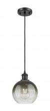 Innovations Lighting 516-1P-BK-G483-8SL - Brookhaven Globe - 1 Light - 8 inch - Matte Black - Cord hung - Mini Pendant
