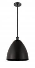 Innovations Lighting 516-1P-BK-MBD-12-BK - Bristol - 1 Light - 12 inch - Matte Black - Cord hung - Mini Pendant