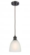 Innovations Lighting 516-1P-OB-G381 - Castile - 1 Light - 6 inch - Oil Rubbed Bronze - Cord hung - Mini Pendant