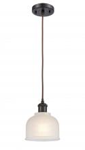 Innovations Lighting 516-1P-OB-G411 - Dayton - 1 Light - 6 inch - Oil Rubbed Bronze - Cord hung - Mini Pendant