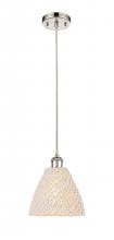 Innovations Lighting 516-1P-PN-NBD-75-NAT - Bristol Natural - 1 Light - 6 inch - Polished Nickel - Cord hung - Mini Pendant