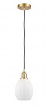 Innovations Lighting 516-1P-SG-G81 - Eaton - 1 Light - 6 inch - Satin Gold - Cord hung - Mini Pendant