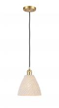 Innovations Lighting 516-1P-SG-NBD-75-NAT - Bristol Natural - 1 Light - 6 inch - Satin Gold - Cord hung - Mini Pendant