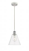 Innovations Lighting 516-1P-WPC-GBC-82 - Berkshire - 1 Light - 8 inch - White Polished Chrome - Cord hung - Mini Pendant