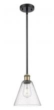 Innovations Lighting 516-1S-BAB-GBC-84 - Berkshire - 1 Light - 8 inch - Black Antique Brass - Mini Pendant