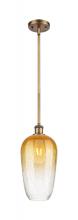Innovations Lighting 516-1S-BB-G484-7AM - Brookhaven Flute - 1 Light - 7 inch - Brushed Brass - Stem hung - Mini Pendant