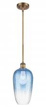 Innovations Lighting 516-1S-BB-G484-7SB - Brookhaven Flute - 1 Light - 7 inch - Brushed Brass - Stem hung - Mini Pendant