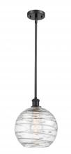 Innovations Lighting 516-1S-BK-G1213-10 - Athens Deco Swirl - 1 Light - 10 inch - Matte Black - Mini Pendant