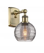 Innovations Lighting 516-1W-AB-G1213-6SM - Athens Deco Swirl - 1 Light - 6 inch - Antique Brass - Sconce