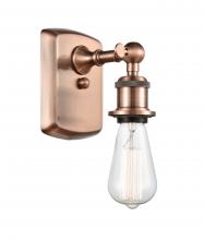 Innovations Lighting 516-1W-AC - Bare Bulb - 1 Light - 5 inch - Antique Copper - Sconce