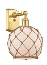 Innovations Lighting 516-1W-SG-G121-8RB - Farmhouse Rope - 1 Light - 8 inch - Satin Gold - Sconce